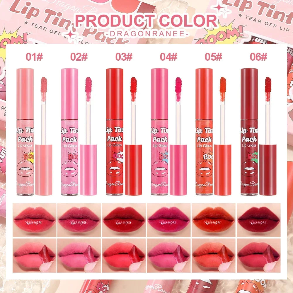 Tear off lipstick moisturizing  lipstick lipstick film Tear off lipstick waterproof and color fast lipstick lipstick case