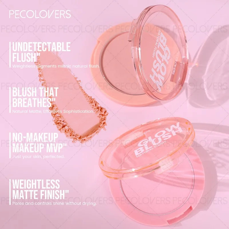 Facial Blush, Pink Blush, Moisturizing and Brightening Complexion, Cute and Charming, Waterproof, Facial Cosmetics