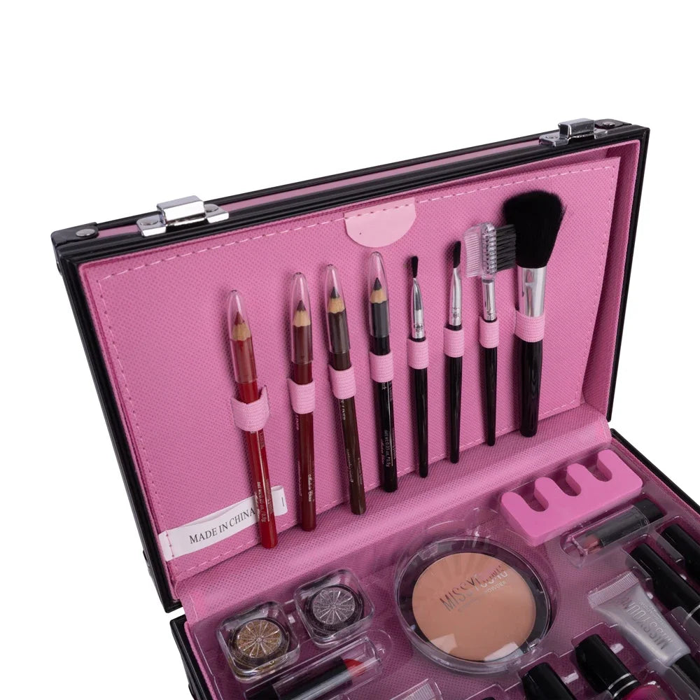 Professional Beginner Travel Portable Makeup Set Box Suitcase Kit Lipstick Brushes Nail Polish Set For Make up Eyeshadow Palette