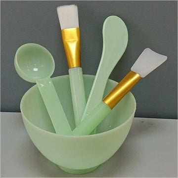 Face Mask Mixing Bowl Set, 5pcs DIY Facemask Mixing Tool Kit, Facial Mask Bowl Stick Spatula Silicone Soft Face Brushes Spoons