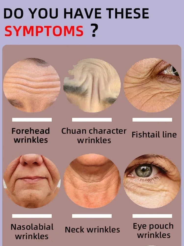 Facial Anti-Wrinkle Serum Fade Fine Lines Anti-Aging Whitening Moisturizing Remove Freckles Brighten Facial Skin Care