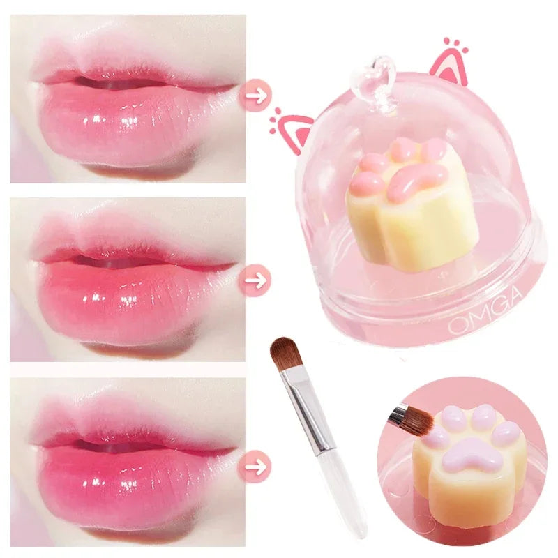 Color Changing Lipstick Lip Balm Nourishing Fades Lip Lines Long Lasting Lip Gloss Non-stick Cup Moisturizes Lips Care Cosmetics